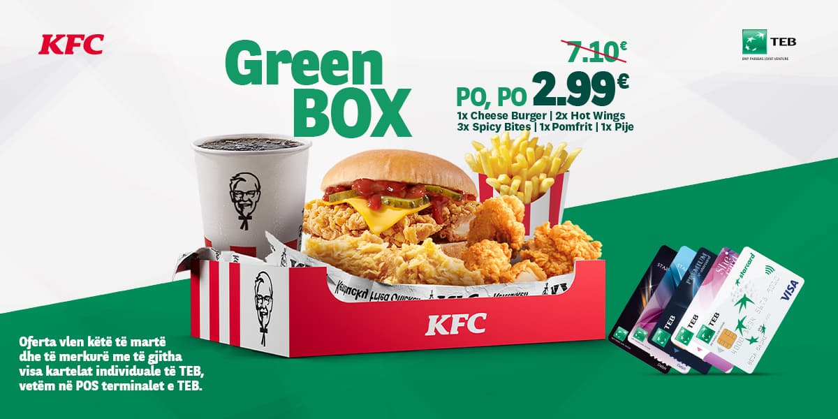 Green BOX u KFC za samo 2.99 €!